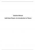 Solid State Physics An Introduction to Theory, 1e Joginder Singh Galsin (Solution Manual)