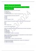 NBCE General Anatomy   Questions And Answers 2023 FIRST CLASS EXAM 