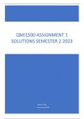 QMI1500 ASSIGNMENT 1 SOLUTIONS SEMESTER 2 2023.PASS GUARANTEED.