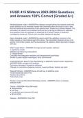 HUSR 415 Midterm 2023-2024 Questions and Answers 100&percnt; Correct &lpar;Graded A&plus;&rpar;