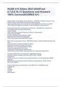HUSR 415 Slides 2023-2024Final 6&comma;7&comma;8&comma;9&comma;10&comma;13 Questions and Answers 100&percnt; Correct&lpar;SCORED A&plus;&rpar;