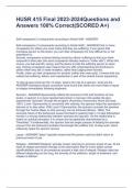 HUSR 415 Final 2023-2024Questions and Answers 100&percnt; Correct&lpar;SCORED A&plus;&rpar;