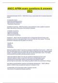 ANCC Adult Gerontology Acute Care Review Test Exam 2023&comma;  ANCC Questions & Answers 2023&comma; ANCC Practice Questions & Answers 2023&comma; ANCC &lpar;Primary &plus; Acute&rpar; Practice Questions & Answers 2023&comma; ANCC Adult-Gero Review Test 2023&comma; ANCC AGACNP - Frances Guide Review