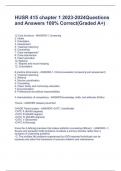 HUSR 415 chapter 1 2023-2024Questions and Answers 100&percnt; Correct&lpar;Graded A&plus;&rpar;