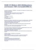 HUSR 415 Midterm 2023-2024Questions and Answers 100&percnt; Correct&lpar;SCORED A&rpar;