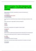 HESI A2 Practice Test 2023 Questions with 100&percnt; CORRECT ANSWERS THE FROM  EXPERT
