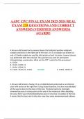 AAPC CPC FINAL EXAM 2023-2024 REAL EXAM 235 QUESTIONS AND CORRECT ANSWERS (VERIFIED ANSWERS)|AGARDE