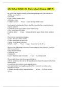 KSHSAA 2023-24 Volleyball Exam &lpar;Q&A&rpar;