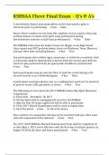 KSHSAA Cheer Final Exam  - Q&rsquo;s & A&rsquo;s