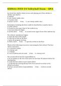 KSHSAA 2023-24 Volleyball Exam &ndash; Q&A