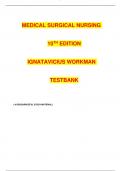 TEST BANK  FOR MEDICAL SURGICAL NURSING 10TH EDITION IGNATAVICIUS WORKMAN (2023 UPDATED) {VERY RESOURCEFUL FOR LEARNING}