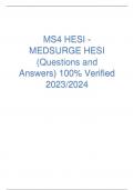 MS4 HESI - MEDSURGE HESI (Questions and  Answers) 100% Verified  2023/2024