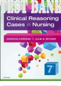 TEST BANK for Clinical Reasoning Cases in Nursing 7th Edition by Harding and Snyder. ISBN 9780323525121. (Chapters 1-15)