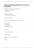 Skydiving Exam Questions & Answers 2023&sol;2024