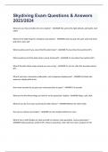 Skydiving Exam Questions & Answers 2023&sol;2024