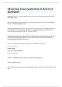 Skydiving Exam Questions & Answers 2023&sol;2024