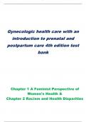 Gynecologic health care with an introduction to prenatal and postpartum care 4th edition test bank