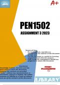PEN1502 Assignment 3 (WRITTEN) 2023 (ANSWERS) - DUE 21 August 2023