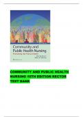  COMMUNITY AND PUBLIC HEALTH NURSING 10TH EDITION RECTOR TEST BANK