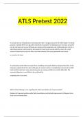 ATLS Pretest questions and answers latest 2023 - 2024 [100% correct answers]