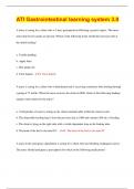 ATI Gastrointestinal learning system 3&period;0 &vert; 2023 &vert; Questions with 100&percnt; Correct Answers &vert; Updated & Verified