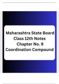 Maharashtra State Board Class 12th Science Chemistry Notes Chapter No. 9 Coordination Compound..pdf
