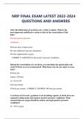 NRP FINAL EXAM LATEST 2022-2024 QUESTIONS AND ANSWERS 
