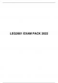 LEG 2601 EXAM PACK 2022, University of South Africa (Unisa)