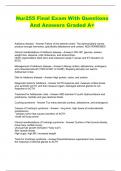 Nur255 Final Exam With Questions And Answers Graded A&plus;