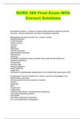 NURS 380 Final Exam With Correct Solutions
