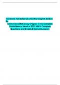Test Bank For Maternal-Child Nursing 6th Edition By Emily Slone McKinney Chapter 1-55  Complete Guide Newest Version 2023 100% Complete Questions and Detailed Correct Answers