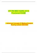 ATI RN MED SURG 2019 Proctored EXAM  • Advanced Concepts Of Medical-Surgical Nursing Lateset 2023/2024 