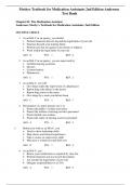 Test Bank for Mosbys Textbook for Medication Assistants 2nd Edition Anderson &sol; All Chapters 1-36 &sol; Full Complete 2023 - 2024