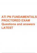 ATI Fundamental Proctored Exam&vert; Fundamentals Proctored Exam&vert; Graded A&plus;&vert; Latest 2023&sol;2024