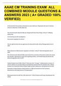 AAAE CM TRAINING EXAM ALL COMBINED MODULE QUESTIONS & ANSWERS 2023 ( A+ GRADED 100% VERIFIED)