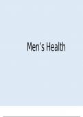 Men's Health (Medical School Finals Summary Notes) 