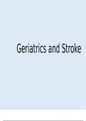 Geriatrics and Stroke (Medical School Finals Summary Notes)