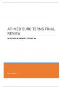 BEST UPDATE ATI MED SURG TERMS FINAL REVIEW QUESTIONS & ANSWERS (SCORED A+)