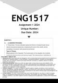 ENG1517 Assignment 1 (ANSWERS) 2024 - DISTINCTION GUARANTEED