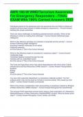 AWR-160-W WMD/Terrorism Awareness For Emergency Responders - FINAL EXAM With 100% Correct Answers 2023
