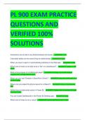 PL 900 EXAM PRACTICE QUESTIONS AND  VERIFIED 100%  SOLUTIONS