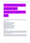ATI COMP PRACTICE B  W/NGN 100% VERIFIED CORRECT A+  PASS