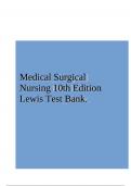 Test Bank For Medical Surgical Nursing 10th Edition | Complete Guide 2023/2024