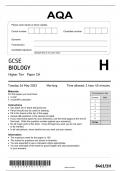 AQA GCSE BIOLOGY QUESTION PAPER 1-G-8461-1H-MAY2023-Higher Tier