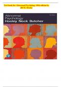 Test Bank for Abnormal Psychology&comma; 18th Edition by Jill M&period; Hooley&vert; Test Bank With 100&percnt; Veri&filig;ed Answers