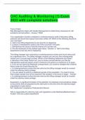 CHC Auditing & Monitoring &lpar;1&rpar; Exam 2023 with complete solutions