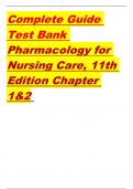 Complete Guide Test Bank Pharmacology for Nursing Care, 11th Edition Chapter 1&2