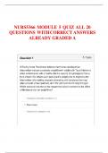 NURS5366 MODULE 5 QUIZ ALL 20 QUESTIONS WITH CORRECT ANSWERS ALREADY GRADED A