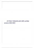 ATI TEAS 7 ENGLISH-with 100% verified answers-2022-2023