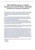 WGU D080 Module Quizzes 2023-2024 – Questions & Answers (100% Correct)